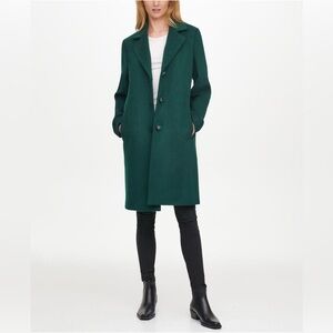 NWOT DKNY Dark Green Walker Coat